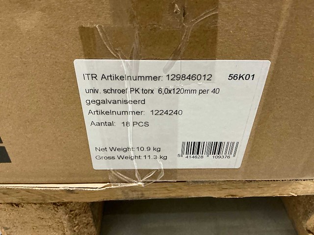 6,0x120mm schroef (224x) - afbeelding 1 van  2
