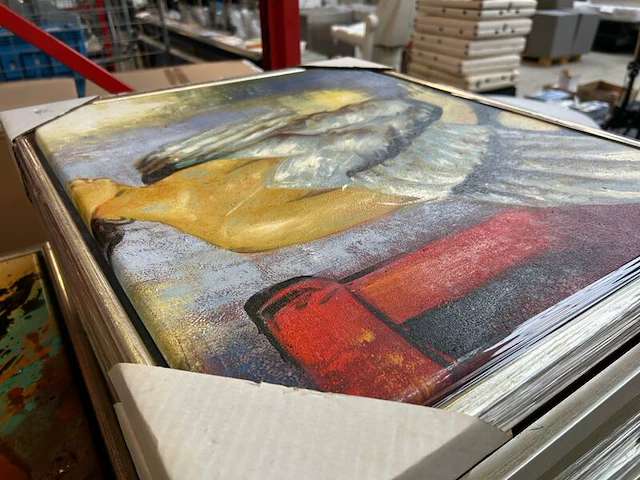 63x schilderijen in lijst, abstracte en figuratieve afbeeldingen - afbeelding 5 van  5