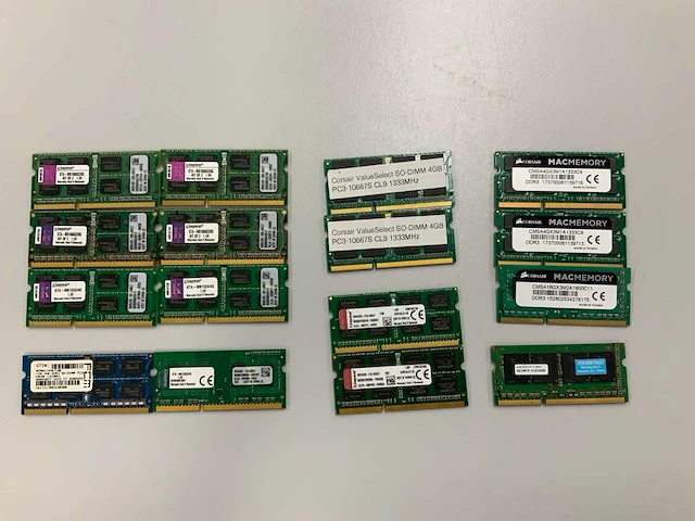 64gb(16x 4gb) ddr3 so-dimm van diverse merken - afbeelding 1 van  7