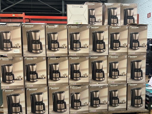 65x koffiezetapparaat met thermoskan bestron, satin collection - afbeelding 1 van  4