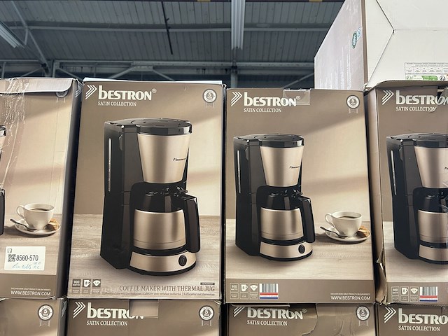 65x koffiezetapparaat met thermoskan bestron, satin collection - afbeelding 2 van  4