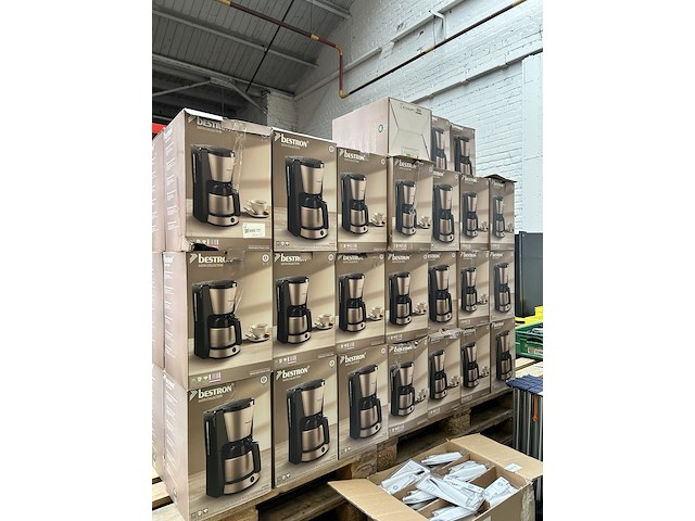 65x koffiezetapparaat met thermoskan bestron, satin collection - afbeelding 1 van  4