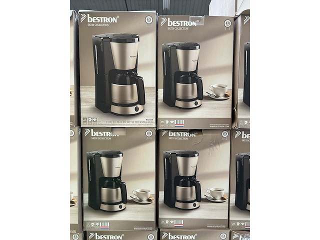65x koffiezetapparaat met thermoskan bestron, satin collection - afbeelding 3 van  4