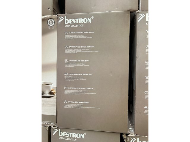65x koffiezetapparaat met thermoskan bestron, satin collection - afbeelding 4 van  4