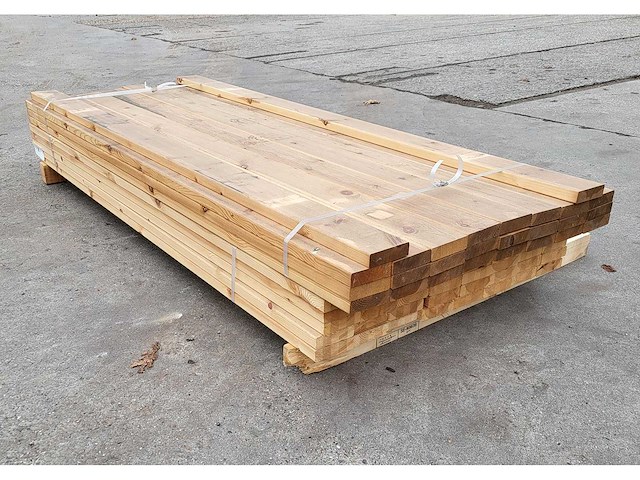 66x grenen regels 28 x 95 mm geschaafd, lengte 40/180 cm + 26/189 cm - afbeelding 2 van  4