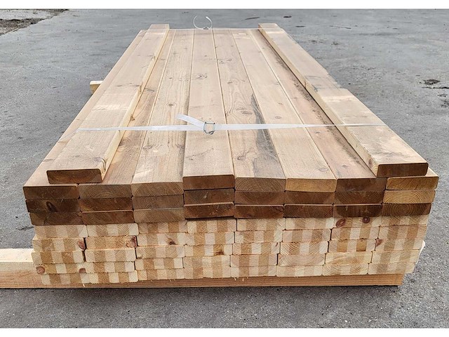 66x grenen regels 28 x 95 mm geschaafd, lengte 40/180 cm + 26/189 cm - afbeelding 3 van  4