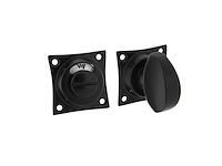 (66x) vrij / bezet slot - zwart - 37x37 mm - afbeelding 1 van  1