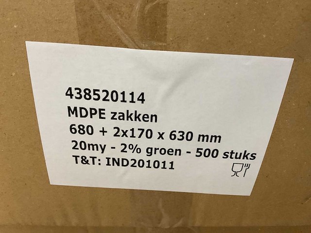 680+2x170x630mm 20my doos á 500 stuks hdpe kratzakken (3x) - afbeelding 2 van  2