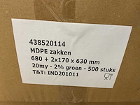 680+2x170x630mm 20my doos á 500 stuks hdpe kratzakken (3x) - afbeelding 2 van  2