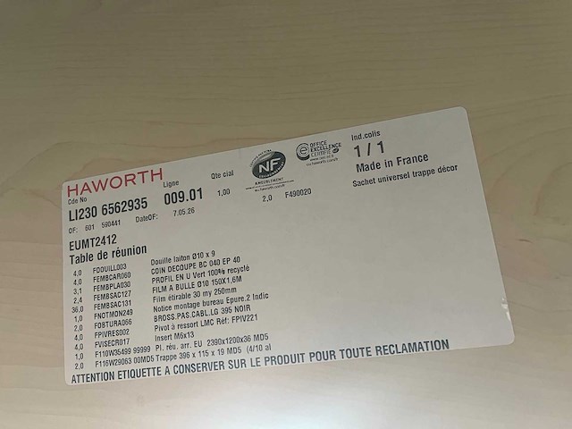 6p haworth a-wood - vergaderset 240x120 - afbeelding 14 van  22
