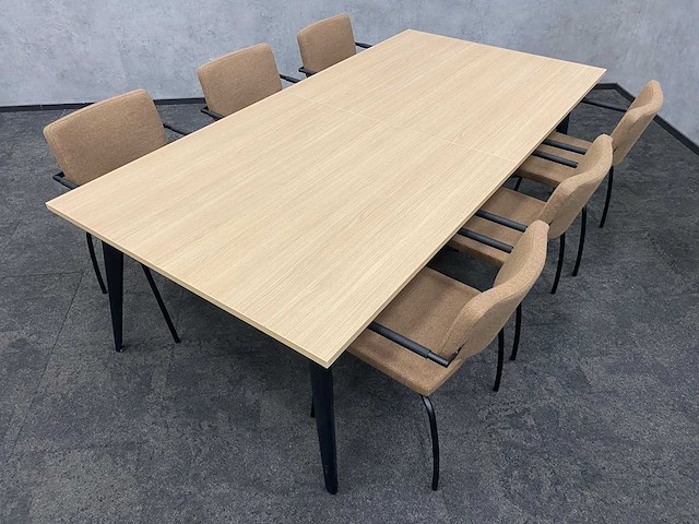 6p vergaderset 240x120 cappuccino - afbeelding 2 van  31