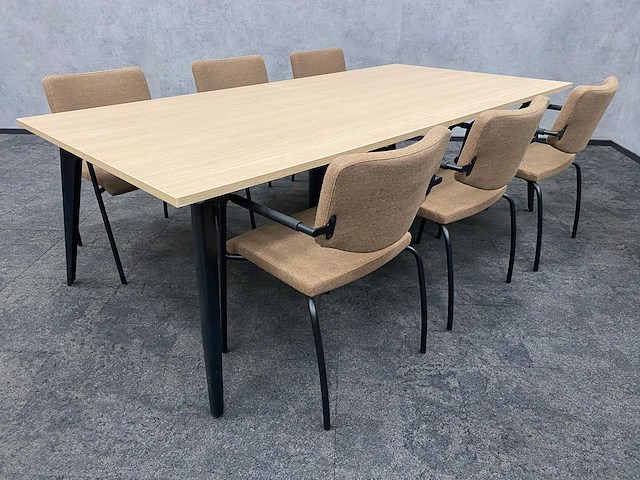 6p vergaderset 240x120 cappuccino - afbeelding 3 van  31