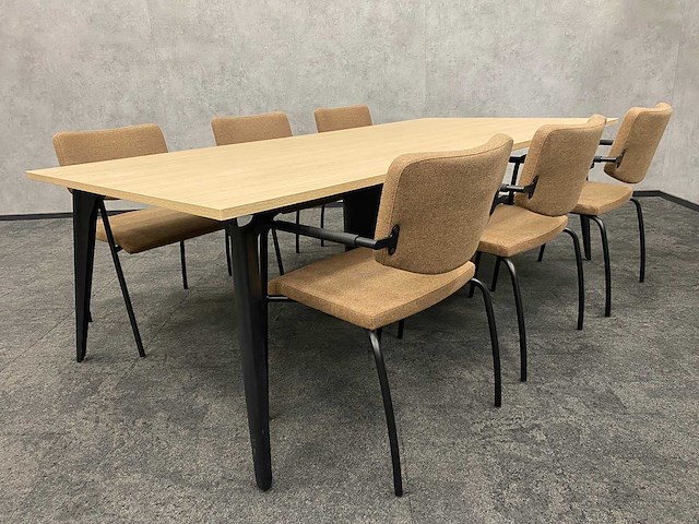 6p vergaderset 240x120 cappuccino - afbeelding 4 van  31