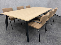 6p vergaderset 240x120 cappuccino - afbeelding 28 van  31