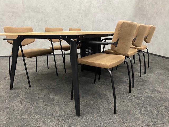 6p vergaderset 240x120 cappuccino - afbeelding 29 van  31