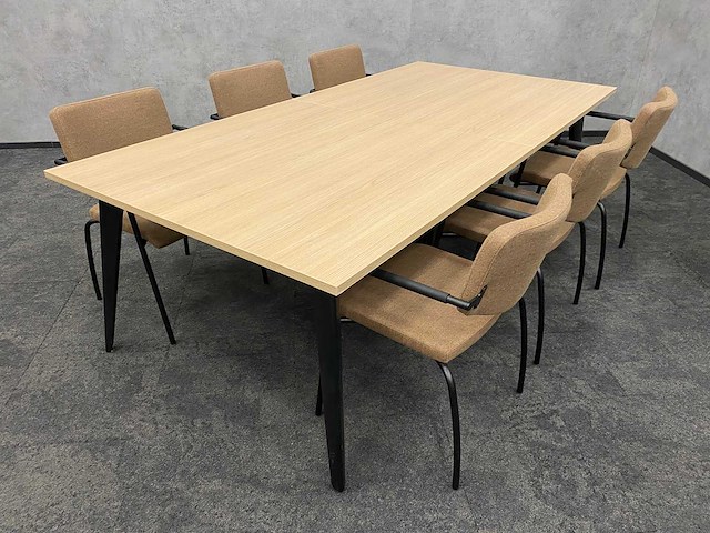 6p vergaderset 240x120 cappuccino - afbeelding 31 van  31