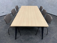 6p vergaderset 240x120 coffee - afbeelding 22 van  25