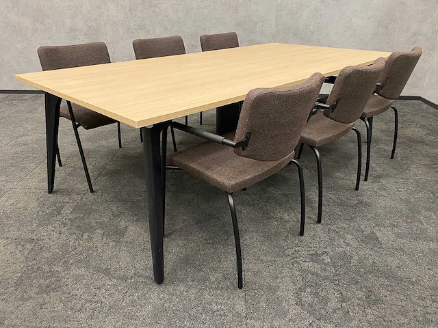 6p vergaderset 240x120 coffee - afbeelding 24 van  25