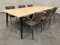 6p vergaderset 240x120 coffee - afbeelding 24 van  25