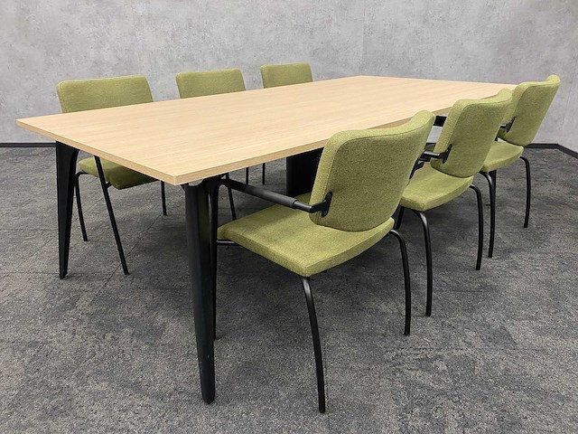 6p vergaderset 240x120 mosgroen - afbeelding 1 van  32