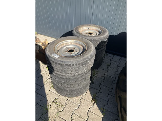 6x aanhangwagenvelgen met banden - afbeelding 1 van  7
