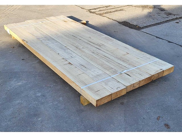6x afrikaans eiken 60 x 155mm, lengte 215 cm - afbeelding 2 van  4