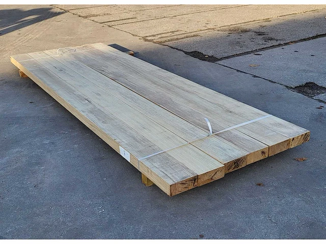 6x afrikaans eiken 60 x 155mm, lengte 275 cm - afbeelding 2 van  4