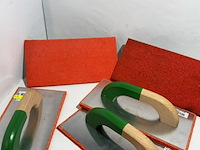 6x aluminium schuurbord, triuso, 14x28cm, rode viltlaag 9mm - afbeelding 3 van  3