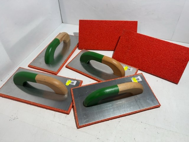 6x aluminium schuurbord, triuso, 14x28cm, rode viltlaag 9mm - afbeelding 1 van  3