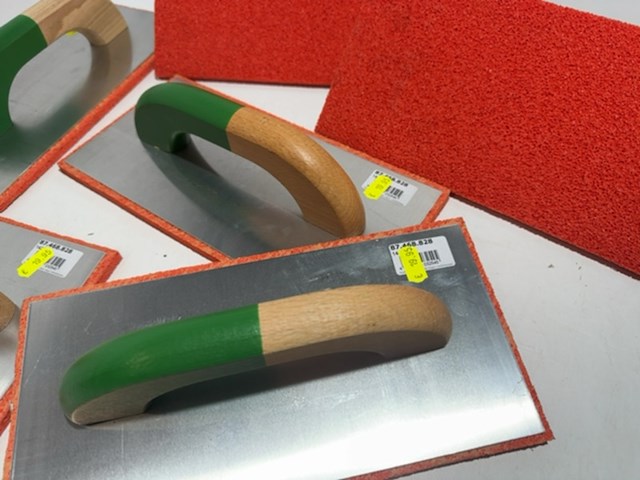 6x aluminium schuurbord, triuso, 14x28cm, rode viltlaag 9mm - afbeelding 2 van  3