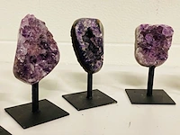 6x amethist op metalen standaard - afbeelding 4 van  7