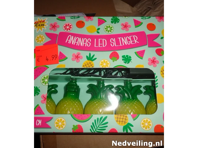 6x ananas ledslinger 215cm - afbeelding 3 van  3