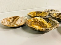 6x aragoniet (of onyx-marmer) schalen - afbeelding 4 van  6