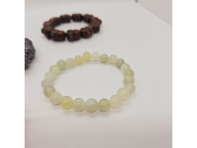 6x armband - jade, aquamarijn, bloedkoraal, sandlewood, gietijzer - afbeelding 6 van  9