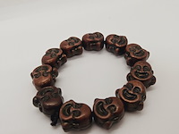 6x armband - jade, aquamarijn, bloedkoraal, sandlewood, gietijzer - afbeelding 7 van  9