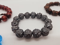 6x armband - jade, aquamarijn, bloedkoraal, sandlewood, gietijzer - afbeelding 9 van  9