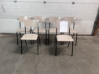 6x back to school stoel beige, zuiver - afbeelding 1 van  6