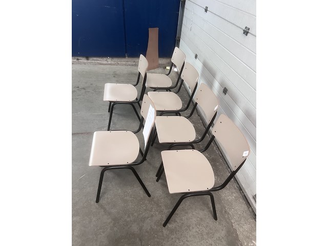 6x back to school stoel beige, zuiver - afbeelding 3 van  6