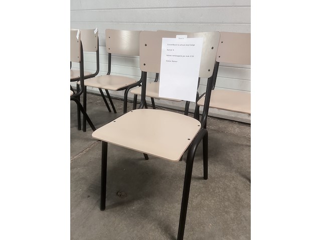 6x back to school stoel beige, zuiver - afbeelding 4 van  6