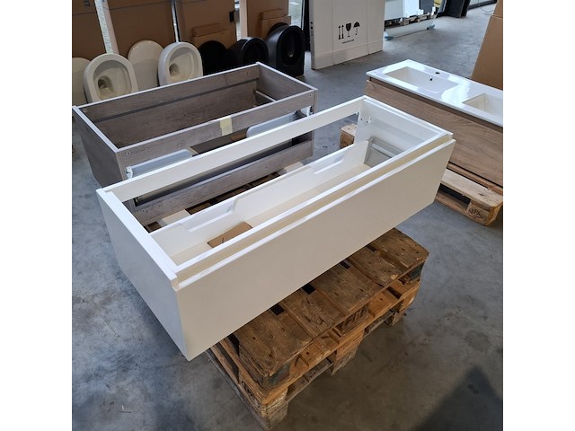 6x badmeubel dekker, lanesto, glans wit - afbeelding 2 van  4