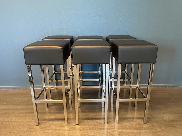6x barkruk kunstleder - afbeelding 2 van  8