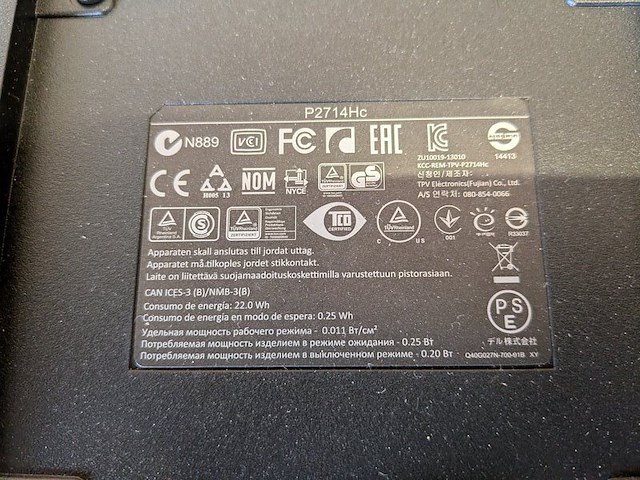 6x beeldscherm full hd dell, p2714hc - afbeelding 3 van  24