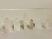 6x bergkristal gepolijste punten - afbeelding 1 van  6