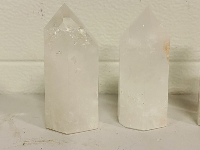 6x bergkristal gepolijste punten - afbeelding 2 van  6