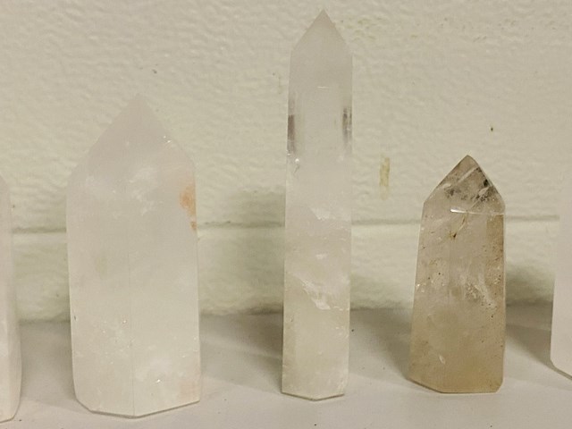 6x bergkristal gepolijste punten - afbeelding 3 van  6