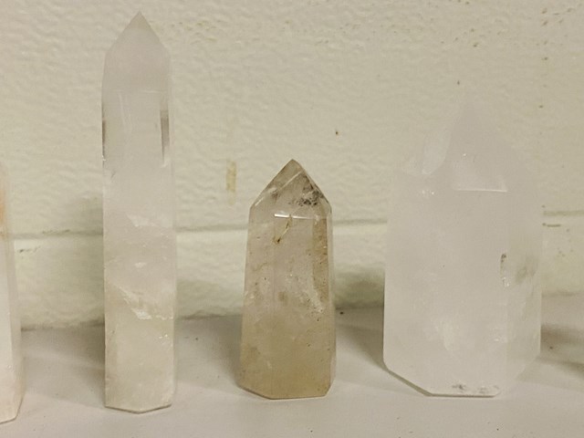6x bergkristal gepolijste punten - afbeelding 4 van  6