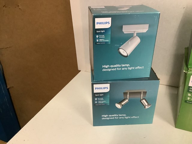 6x binnen- en buiten lampen philips, diverse, kunststof/metaal - afbeelding 2 van  4