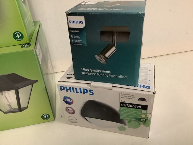 6x binnen- en buiten lampen philips, diverse, kunststof/metaal - afbeelding 4 van  4