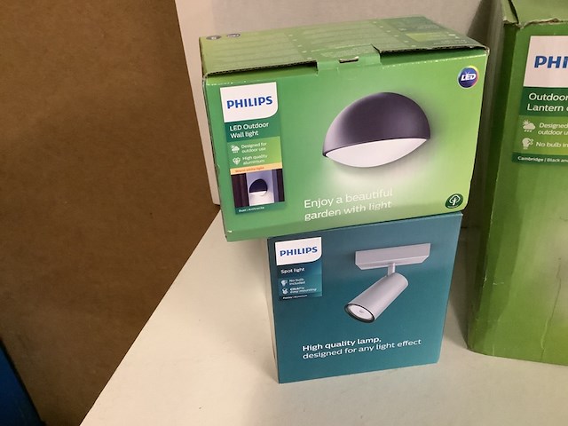 6x binnen- en buiten lampen philips, diverse, kunststof/metaal - afbeelding 2 van  4