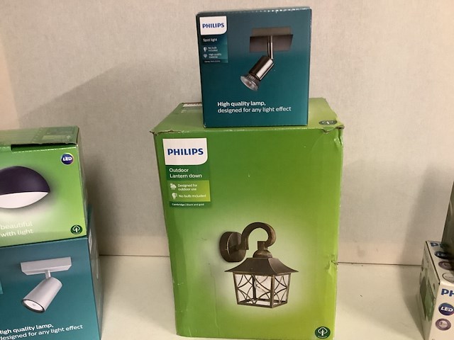 6x binnen- en buiten lampen philips, diverse, kunststof/metaal - afbeelding 3 van  4